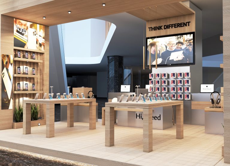 "Apple Store design for Mr. Hamida's-meter project in Tehran."