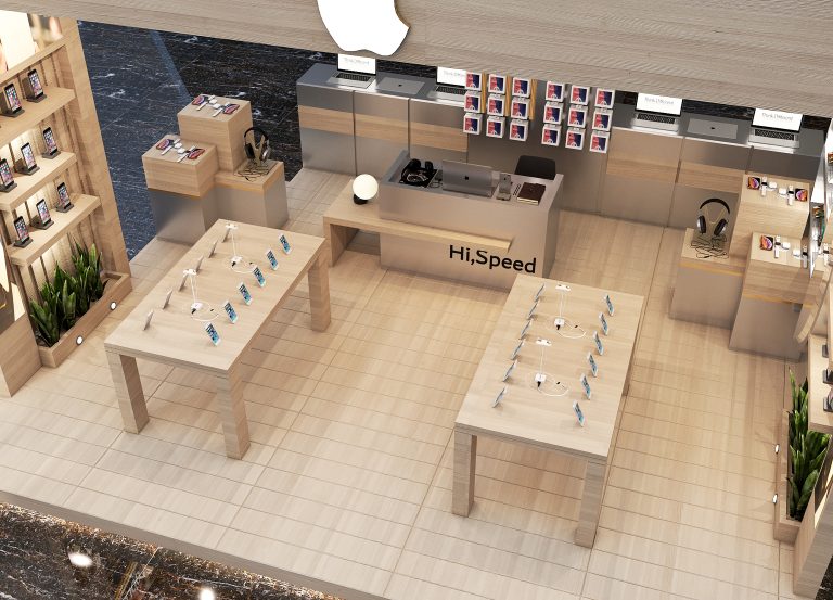 "Apple Store design for Mr. Hamida's-meter project in Tehran."