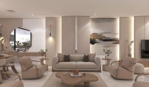 Interior design of the reception hall and kitchen of Mr. Mahmoudi