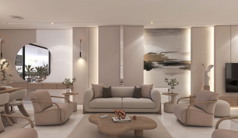 Interior design of the reception hall and kitchen of Mr. Mahmoudi