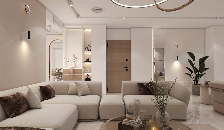 Interior design of the reception hall and kitchen of Mr. Mahmoudi