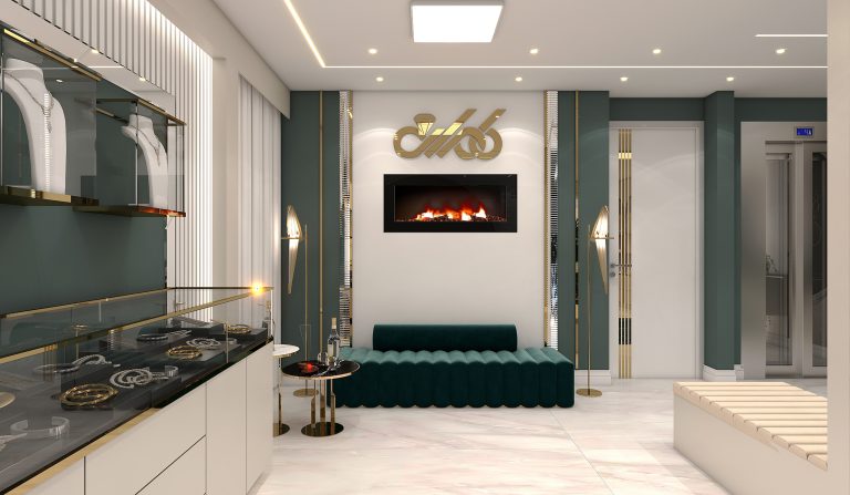 Interior design of the first-floor jewelry store of Mr. Sadegh