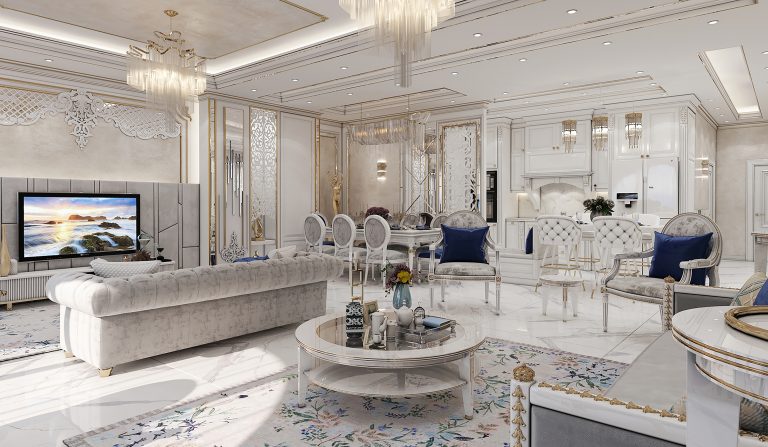 interior design of Mr. Safaei’s reception hall and kitchen