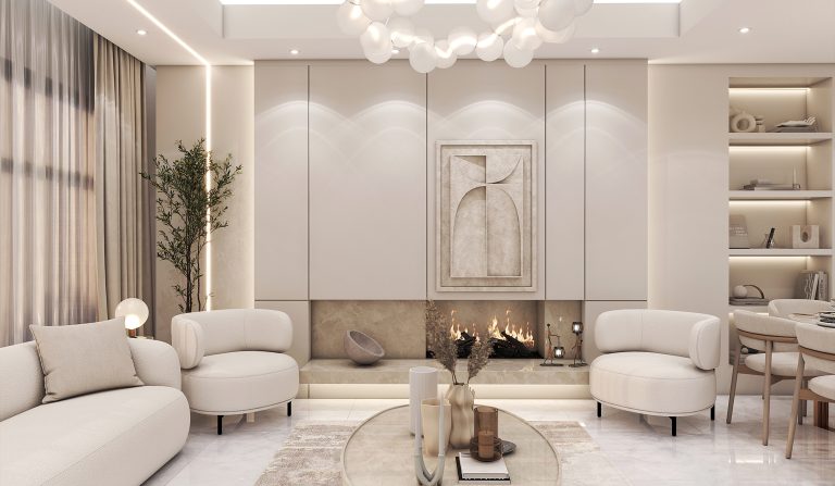 interior design of Mr. Khaleghinia’s reception hall and kitchen