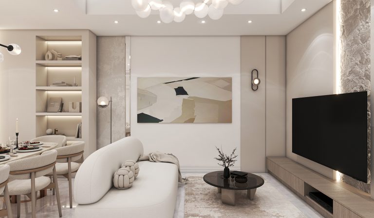 interior design of Mr. Khaleghinia’s reception hall and kitchen