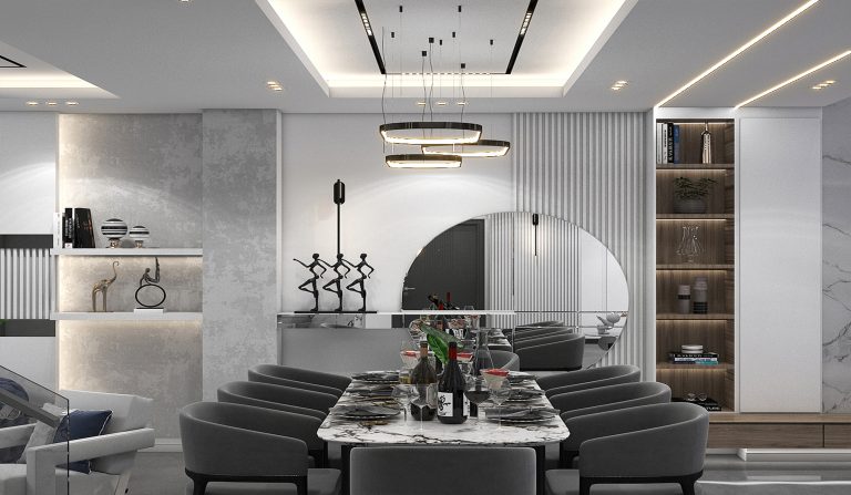 Interior design of the hall and kitchen for Mr. Barzegar's project