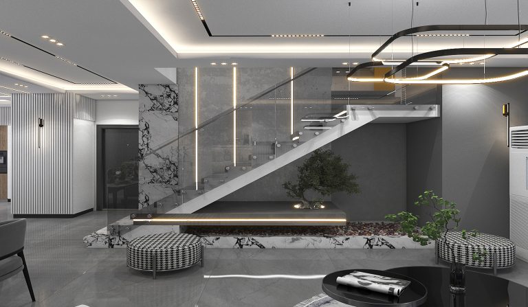 Interior design of the hall and kitchen for Mr. Barzegar's project