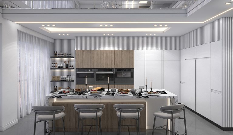 Interior design of the hall and kitchen for Mr. Barzegar's project