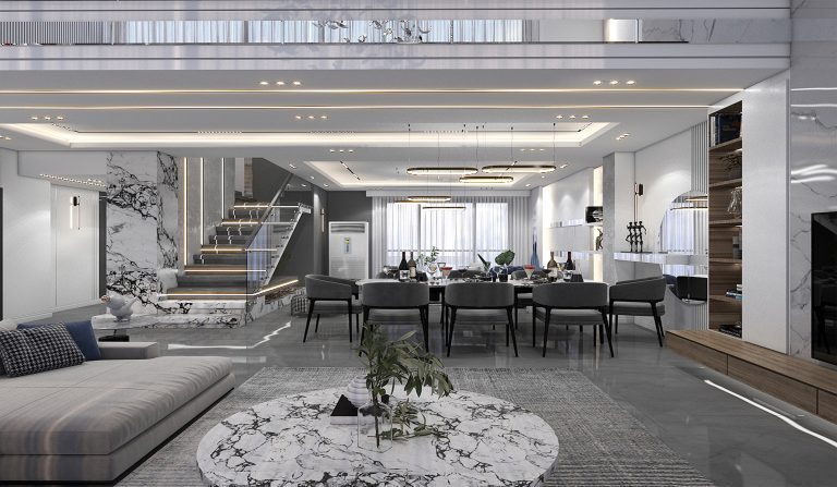 Interior design of the hall and kitchen for Mr. Barzegar's project