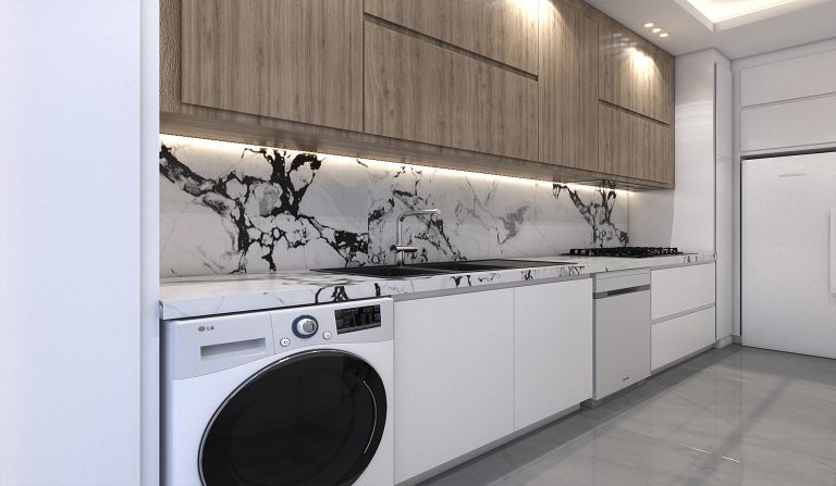 Interior design of the hall and kitchen for Mr. Barzegar's project