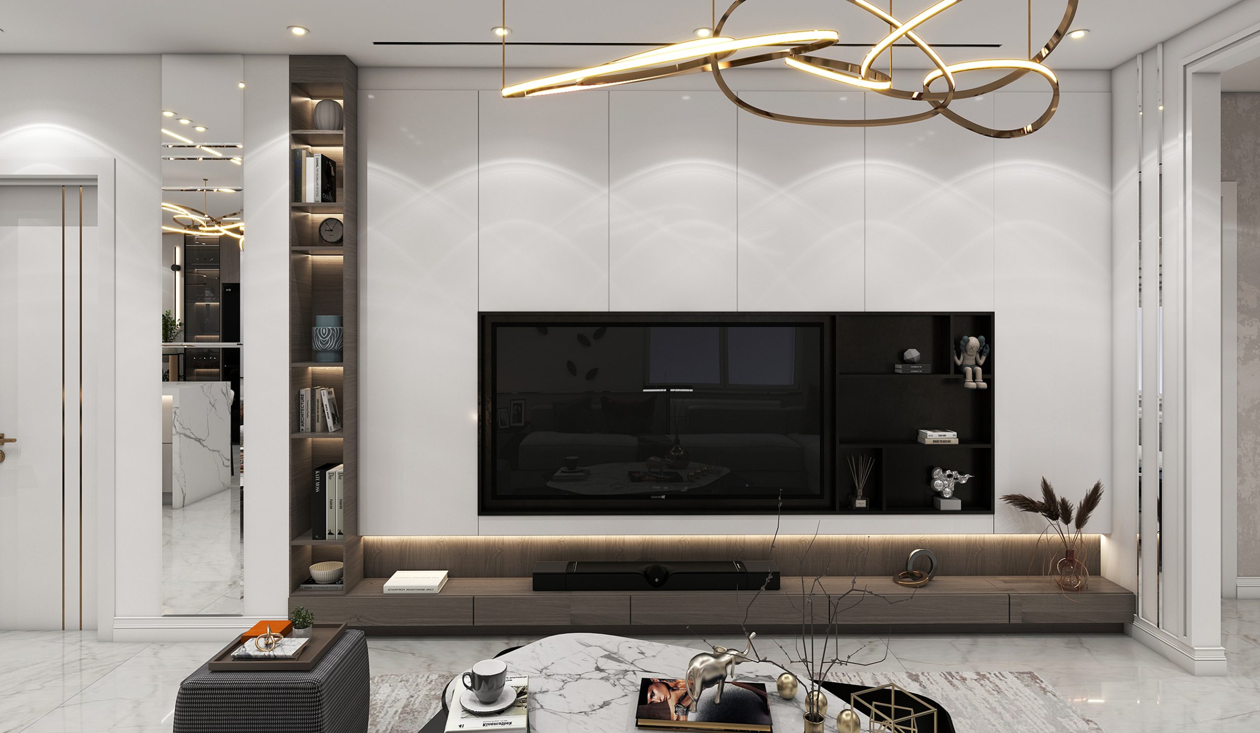 Interior design of the living room and reception area of Mr. Bakhtiari.