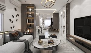 Interior design of the living room and reception area of Mr. Bakhtiari.
