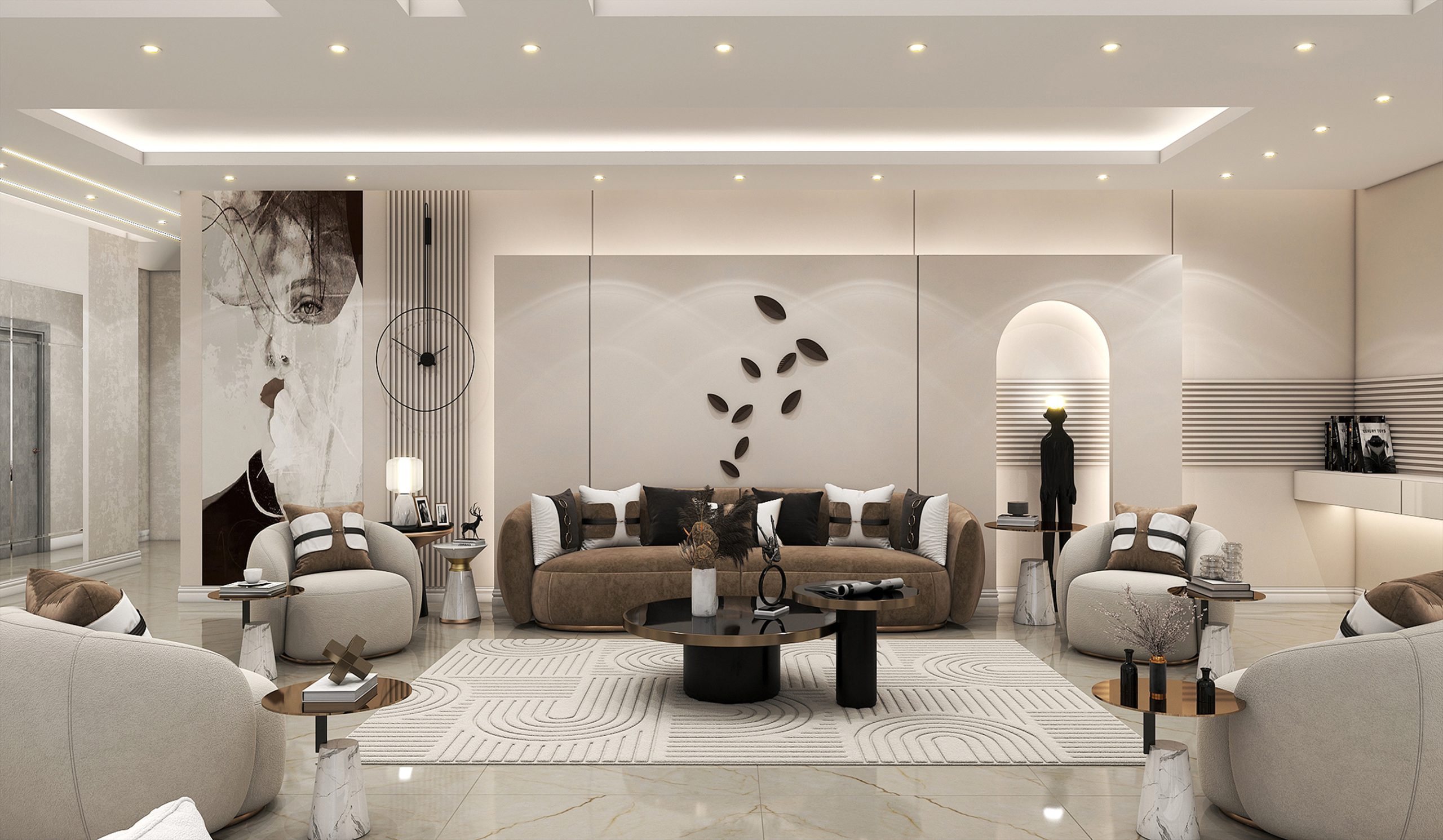 Interior design of the living room and reception area of Mr. Alizadeh