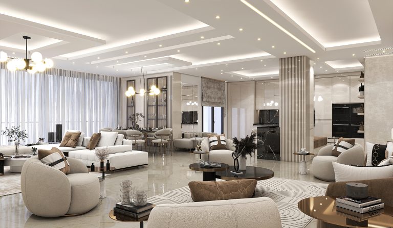 Interior design of the living room and reception area of Mr. Alizadeh