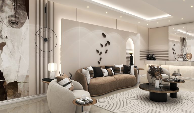 Interior design of the living room and reception area of Mr. Alizadeh