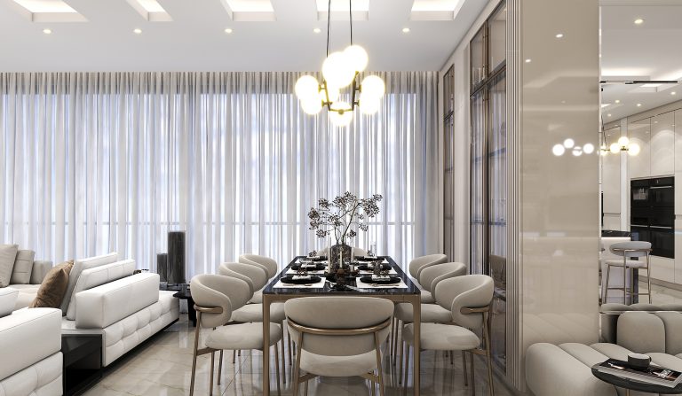 Interior design of the living room and reception area of Mr. Alizadeh