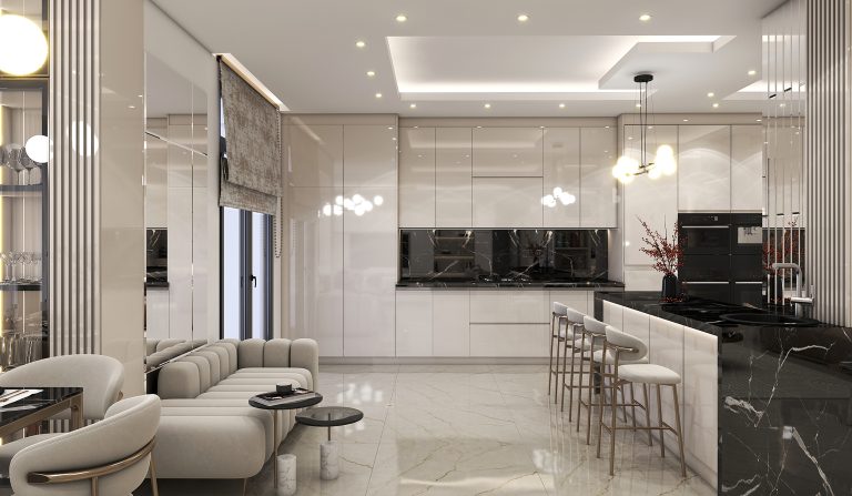 Interior design of the living room and reception area of Mr. Alizadeh