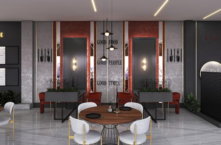 Interior design of Mr. Piri's café