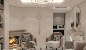 Mr. Ali Abadi's living room and kitchen design.