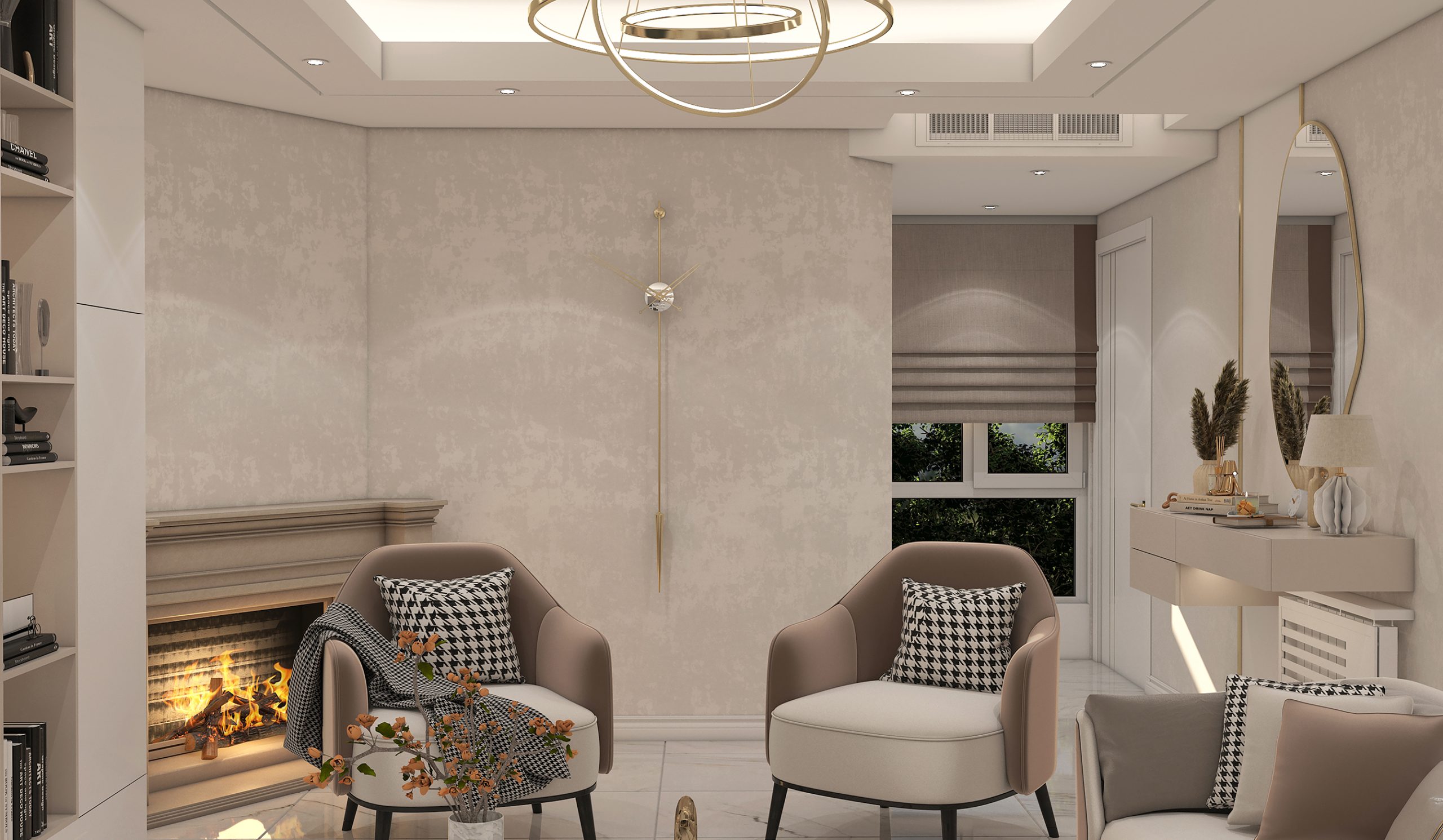 Mr. Ali Abadi's living room and kitchen design.