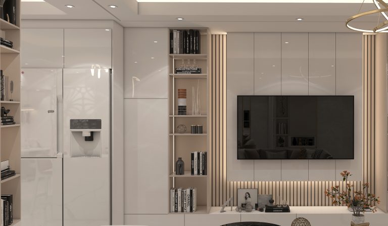 Mr. Ali Abadi's living room and kitchen design.