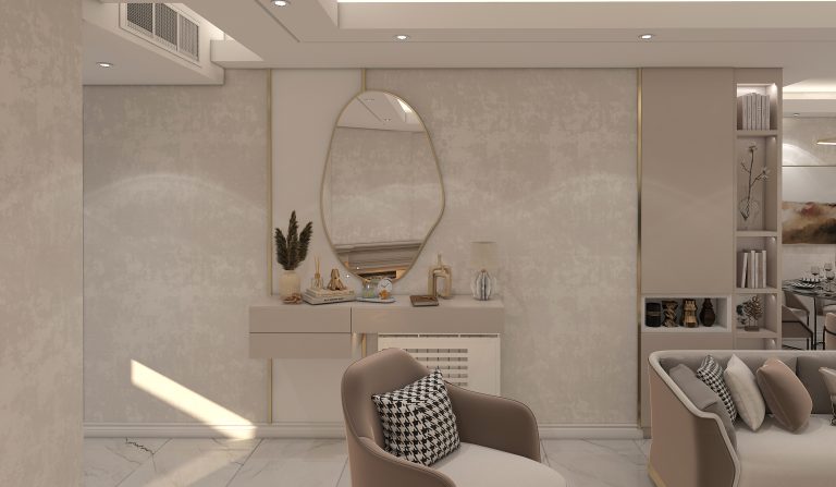 Mr. Ali Abadi's living room and kitchen design.