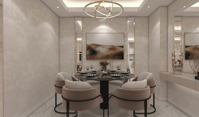 Mr. Ali Abadi's living room and kitchen design.