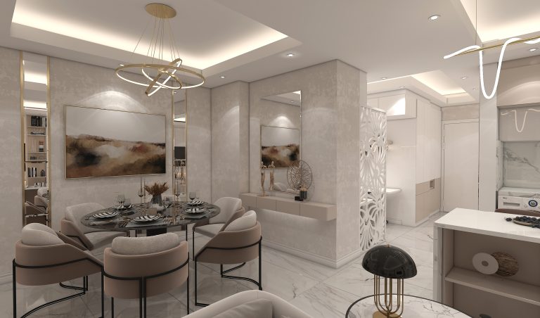 Mr. Ali Abadi's living room and kitchen design.