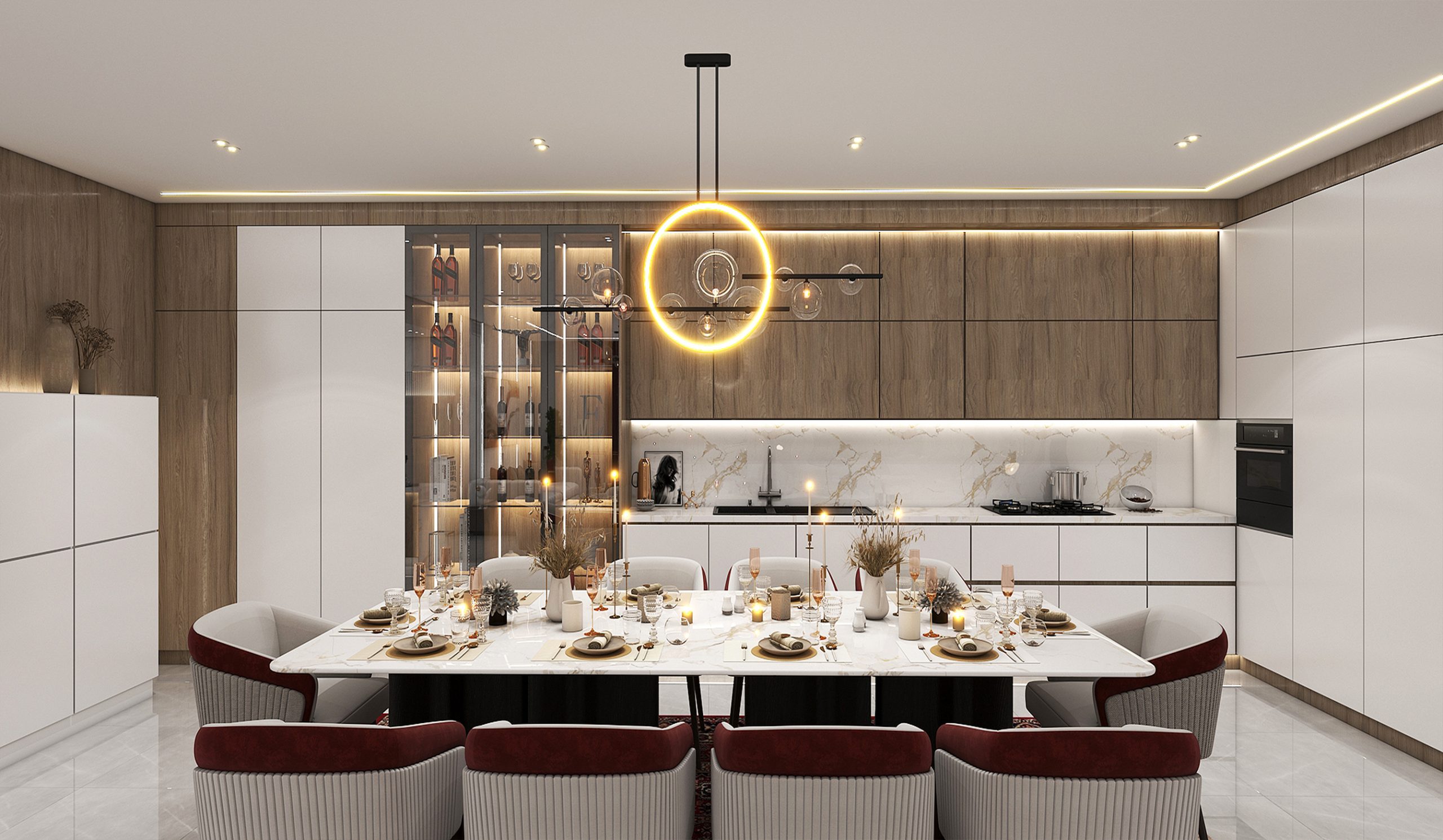 Designing the living room and kitchen of Mr. Taheri