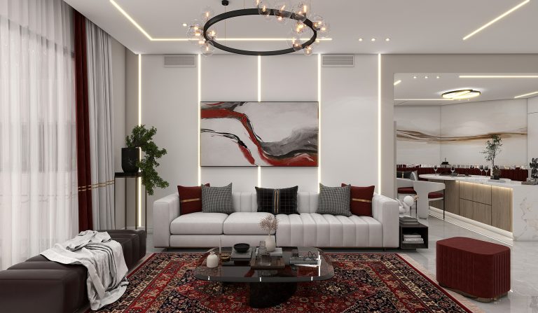 Designing the living room and kitchen of Mr. Taheri