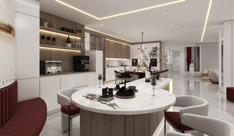 Designing the living room and kitchen of Mr. Taheri