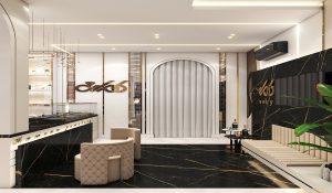 Interior design of the ground floor jewelry store of Mr. Sadegh