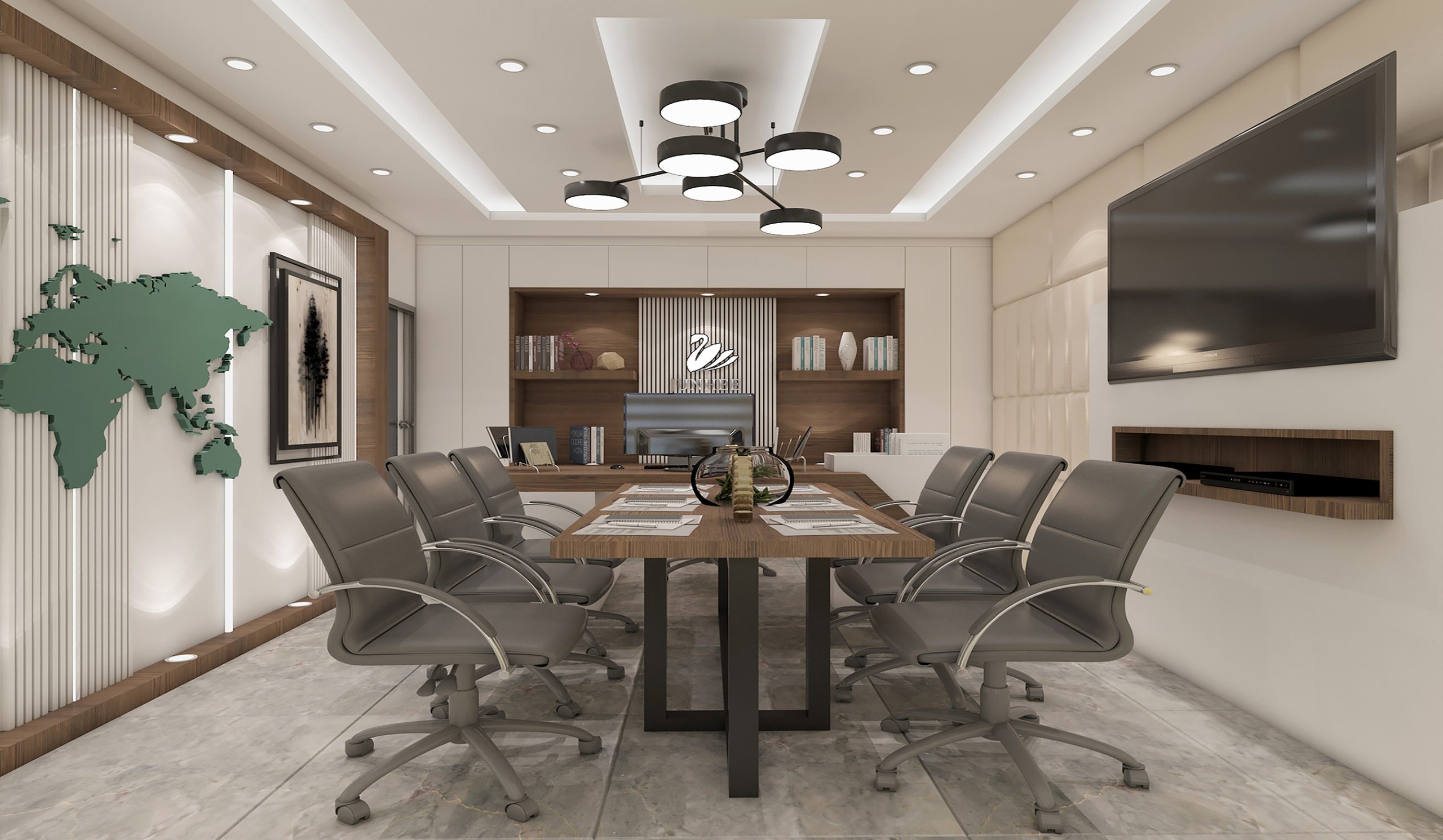 Interior design of Mr. Dehyadgari’s conference room.