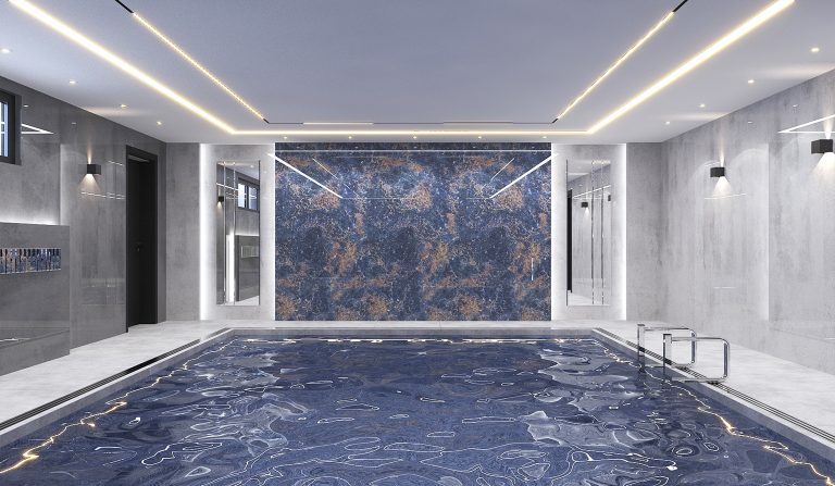 Mr. Barzegar's swimming pool interior design."