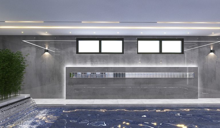 Mr. Barzegar's swimming pool interior design.