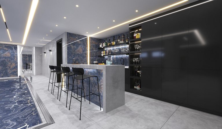 "Mr. Barzegar's swimming pool interior design."