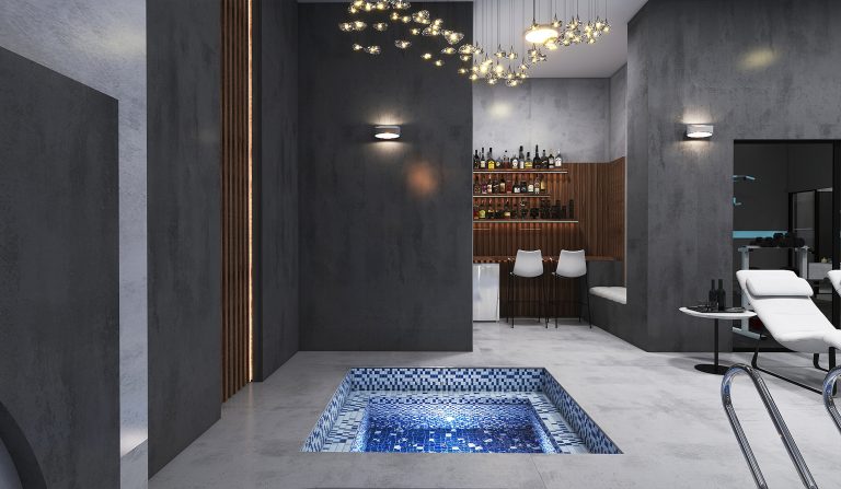 "Ms. Shamsaei's swimming pool interior design.