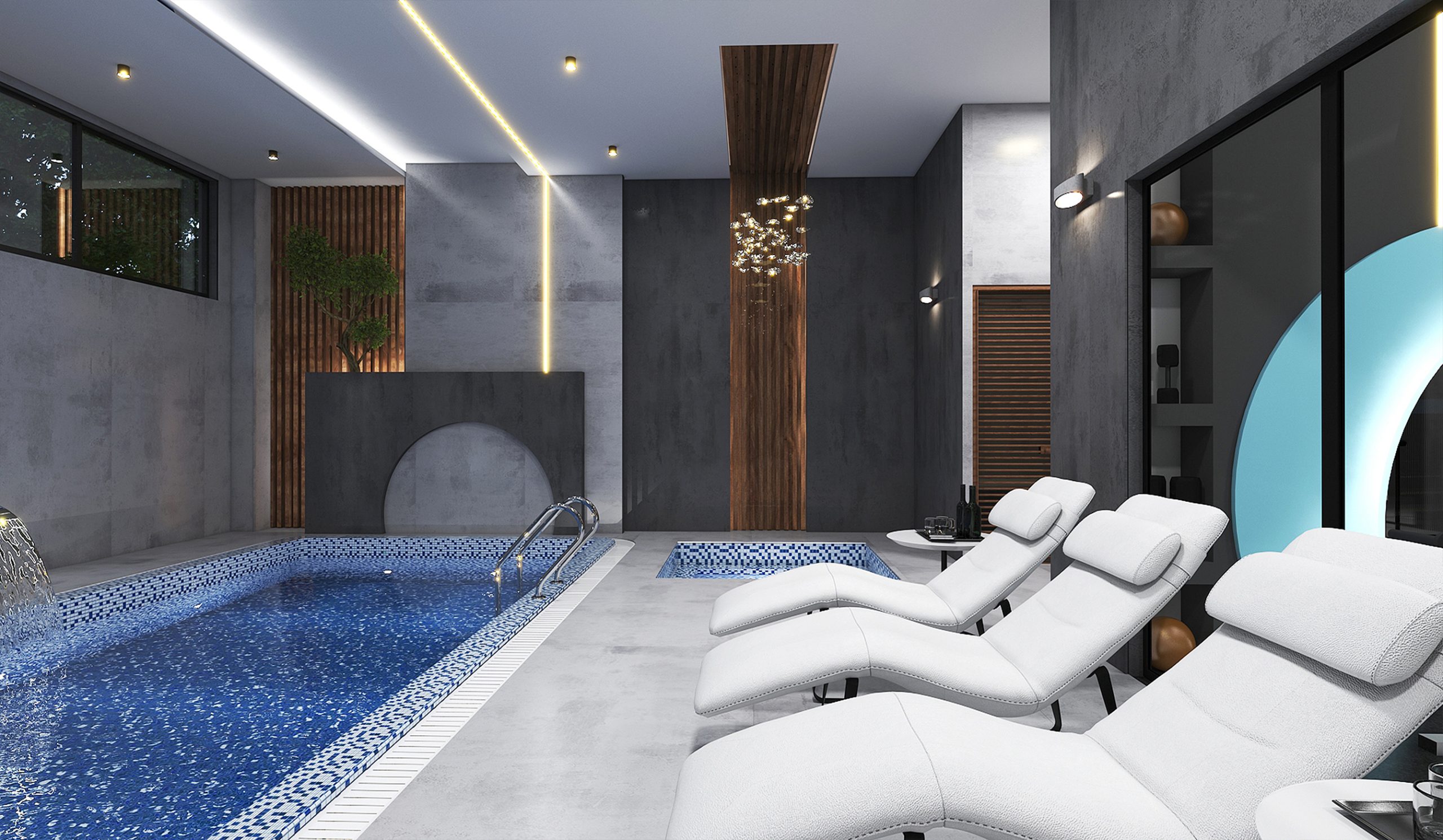 "Ms. Shamsaei's swimming pool interior design.