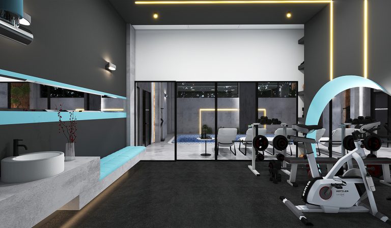 Interior design of Ms. Shamsaei's sports club