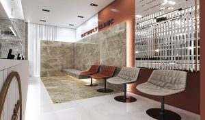 Interior design of Engineer Jalil's clinic.