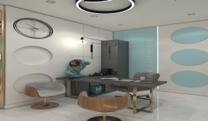 Interior design of Engineer Jalil's clinic.