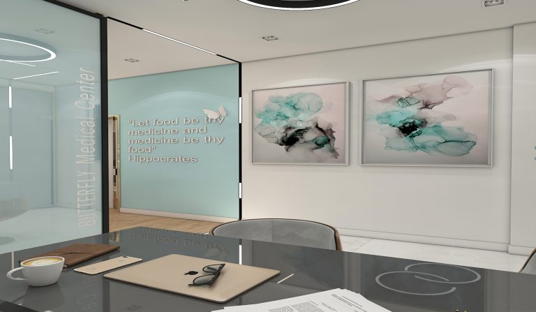 Interior design of Engineer Jalil's clinic.