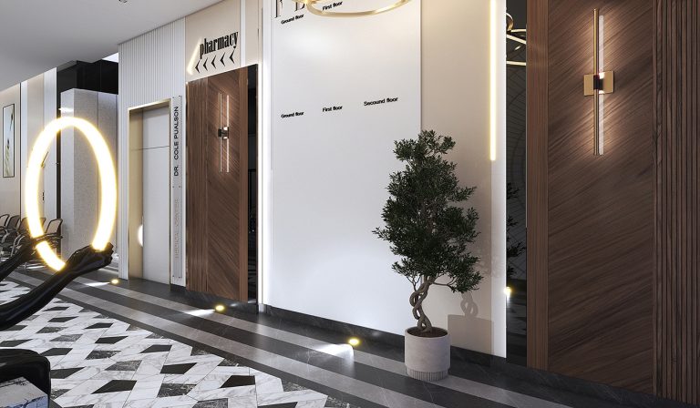 Interior design of Engineer Jalil's clinic.