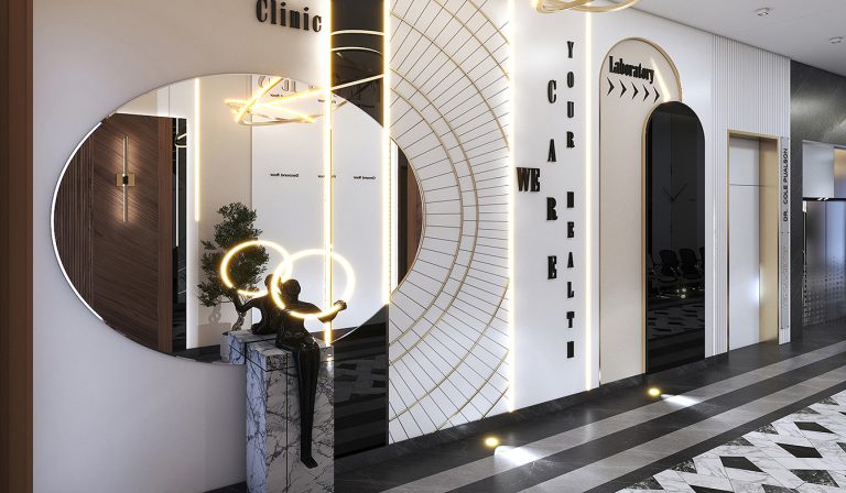 Interior design of Engineer Jalil's clinic.