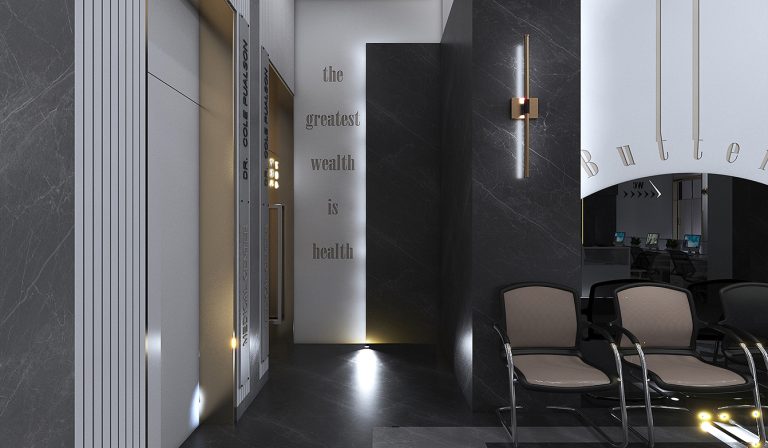 Interior design of Engineer Jalil's clinic.