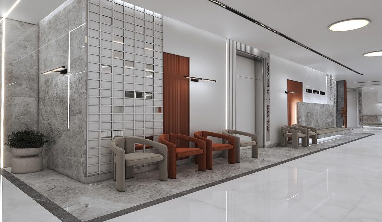 Interior design of Engineer Jalil's clinic.