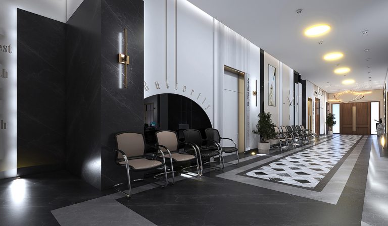 Interior design of Engineer Jalil's clinic.