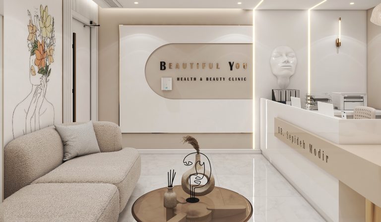 Interior design of Dr. Nafasi's beauty clinic.