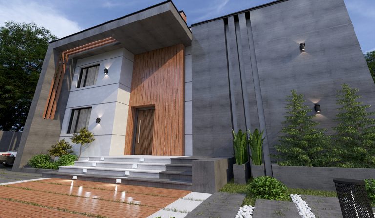 Facade and landscaping design for Mr. Kamalzadeh