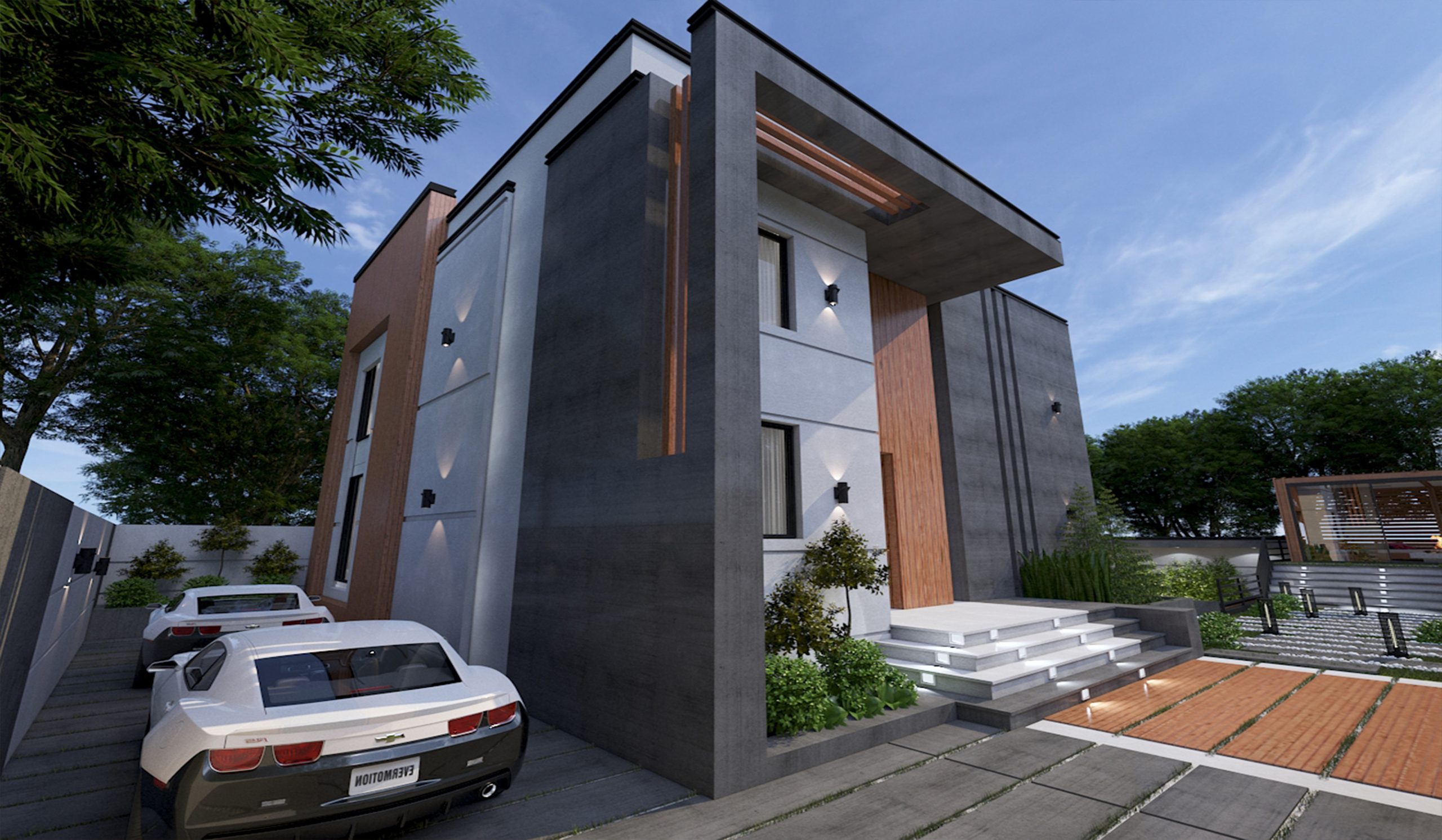 Facade and landscaping design for Mr. Kamalzadeh